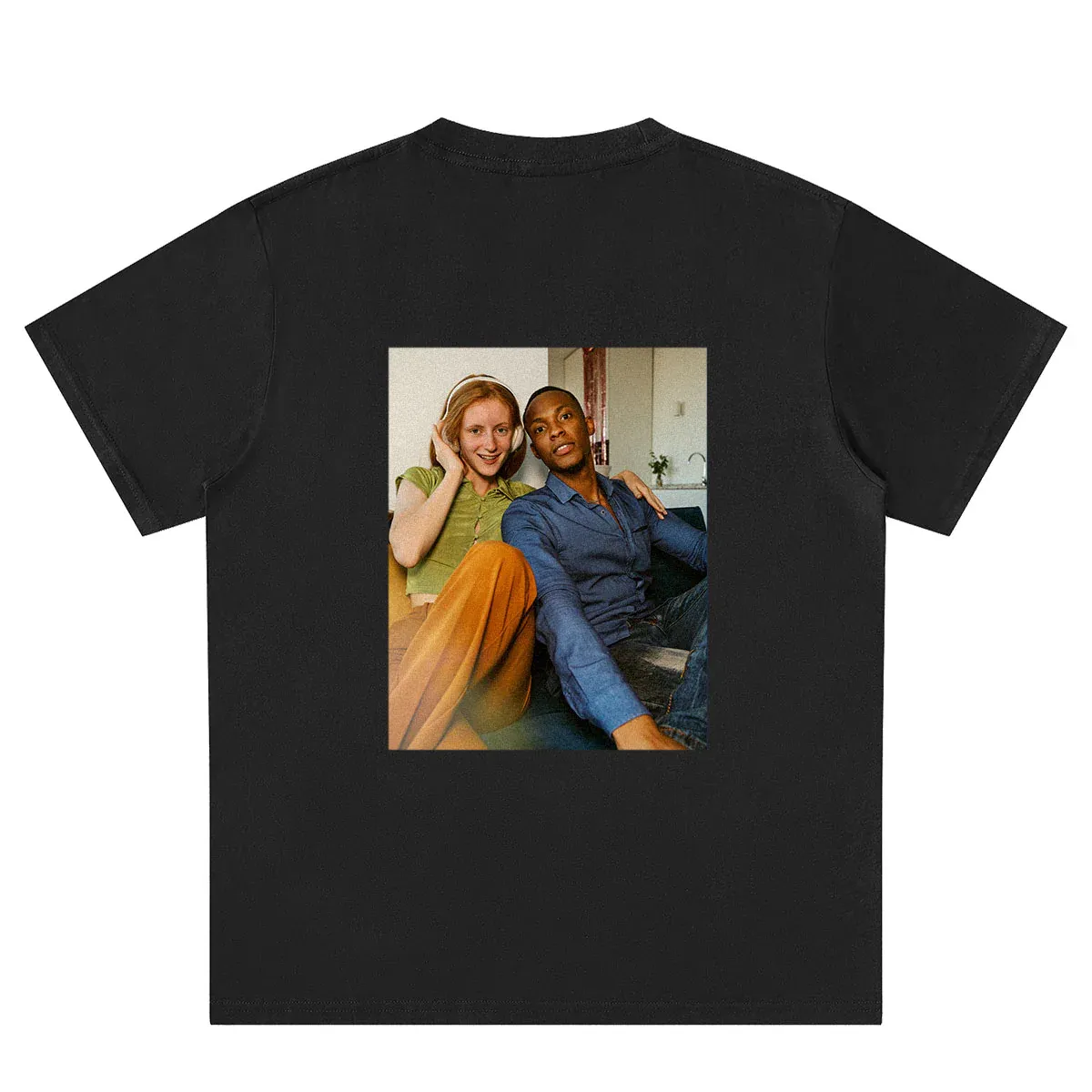 Custom Picture black back T-Shirt