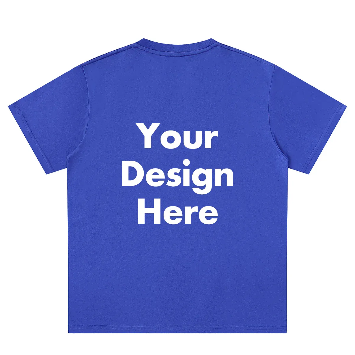 Custom Text royal blue back T-Shirt