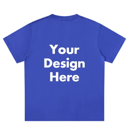 Custom Text royal blue back T-Shirt