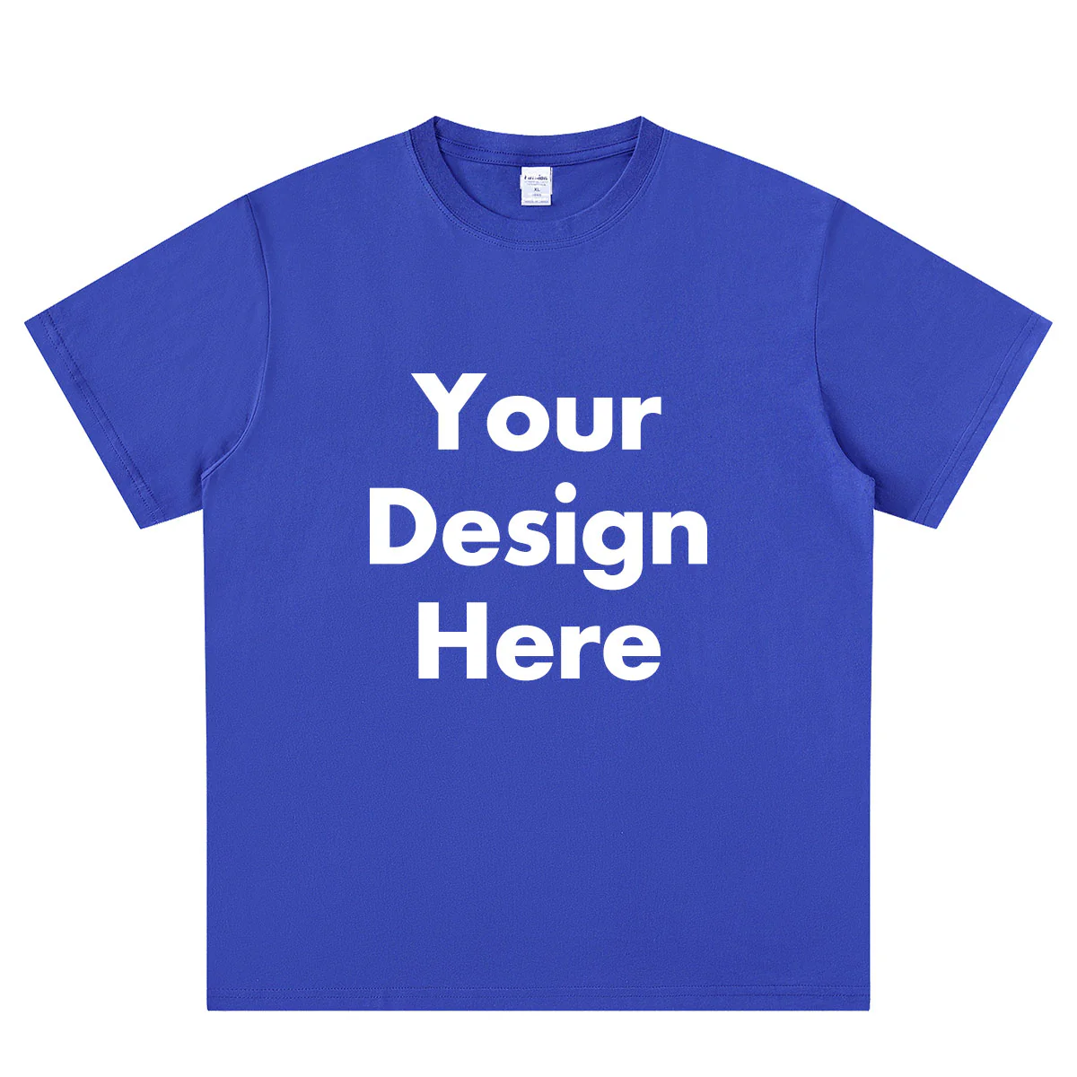 Custom Text royal blue front T-Shirt