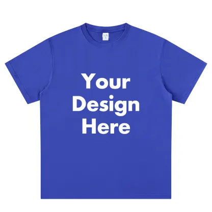Custom Text royal blue front T-Shirt
