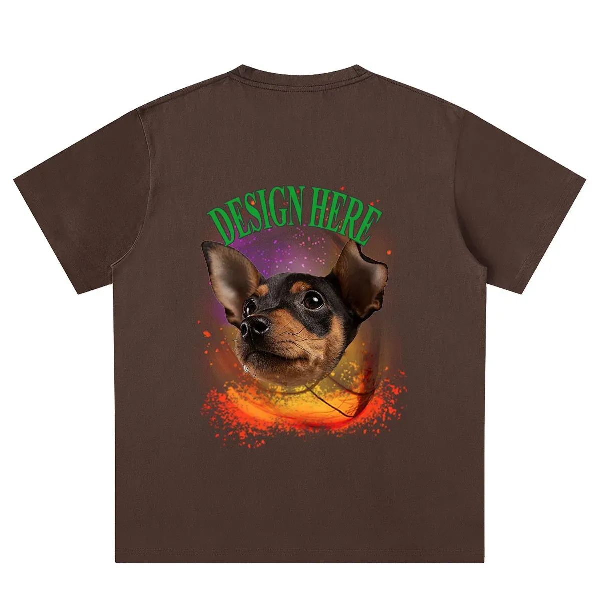 Brown back Custom Photo T-Shirts 