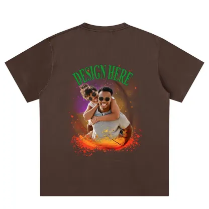 Brown back Custom Photo and Text T-Shirts