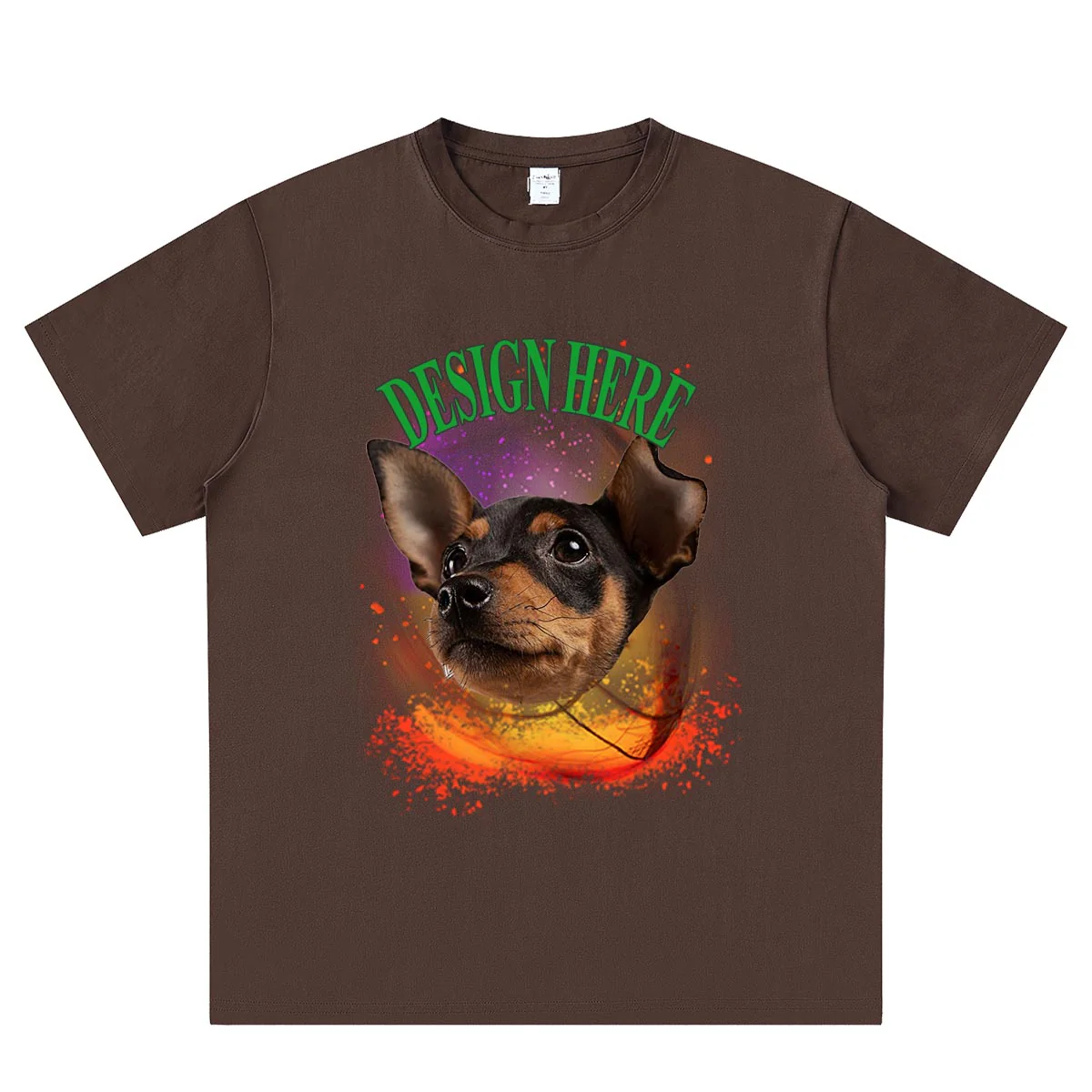Brown front Custom Photo T-Shirts 