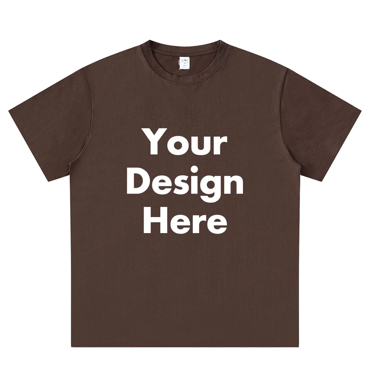 Custom Text brown front T-Shirt