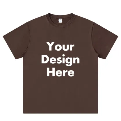 Custom Text brown front T-Shirt
