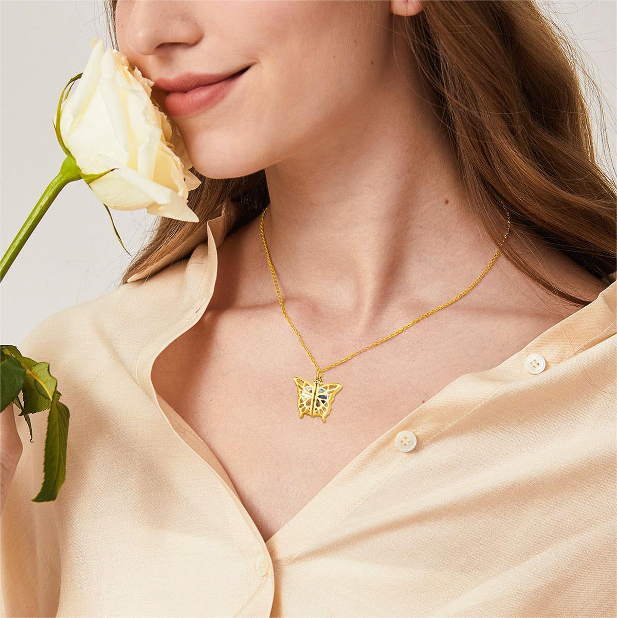 Butterfly Photo Necklace