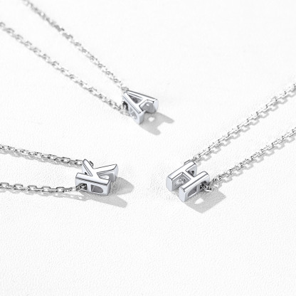 925 Sterling Silver Letter Initial Anklets