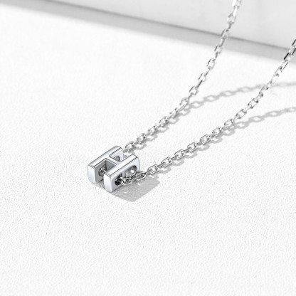925 Sterling Silver Letter Initial Anklets H