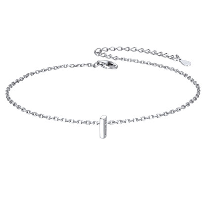 925 Sterling Silver Letter Initial Anklets for Women i