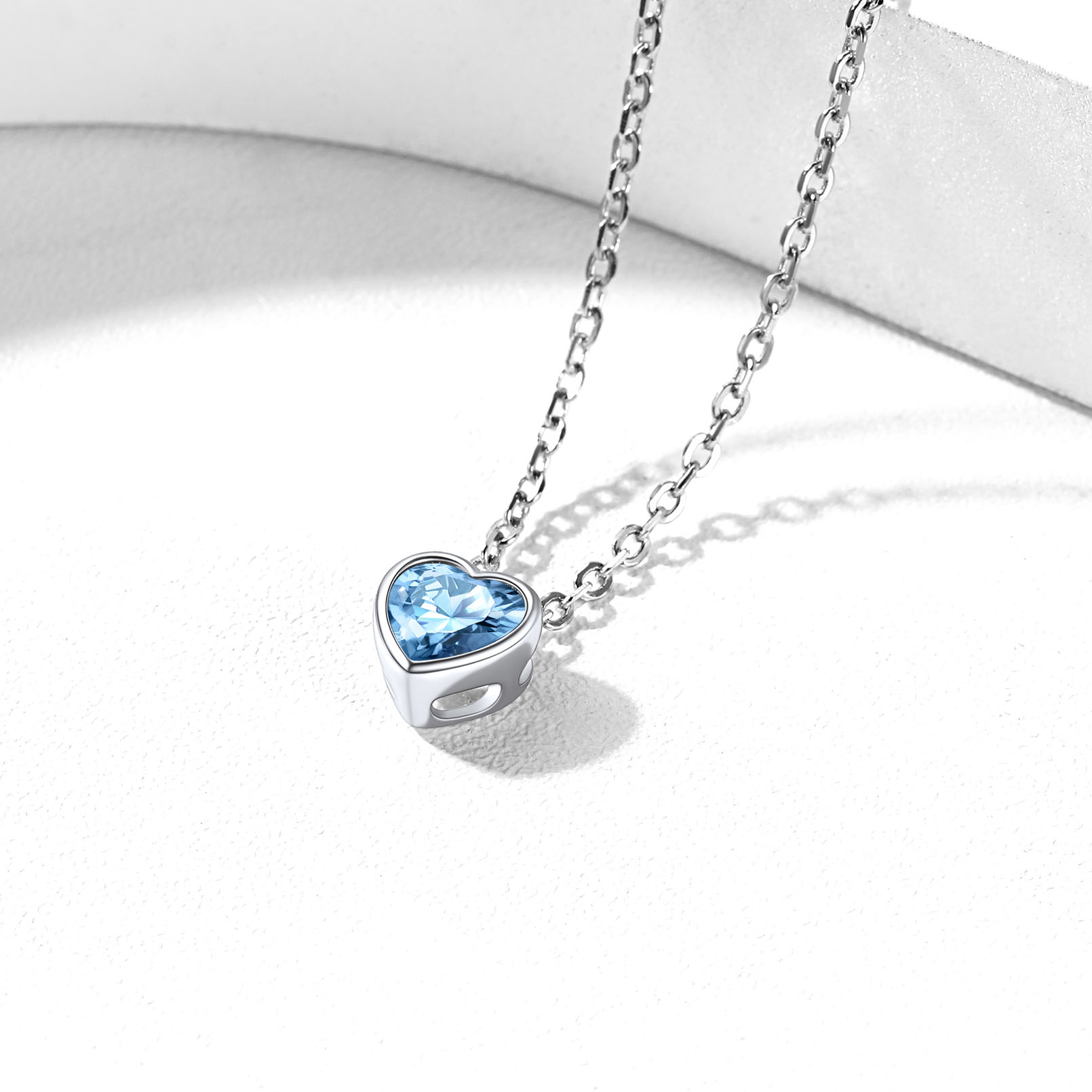 Sterling Silver Heart Birthstone Adjustable Anklets For Women DETIIAL