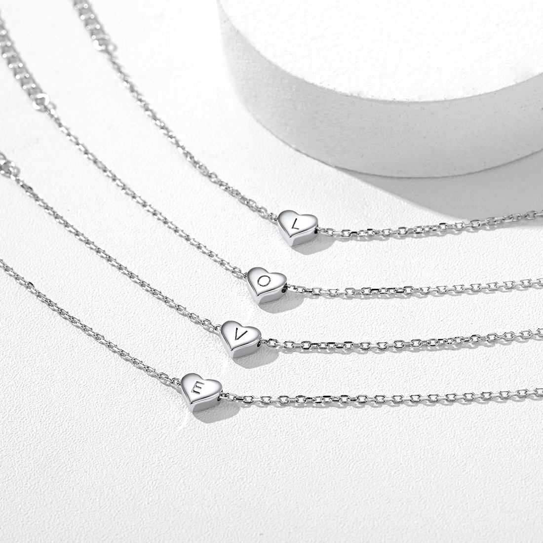 925 Sterling Silver Initial Anklets Dainty Heart Ankle Bracelet For Women  occasion