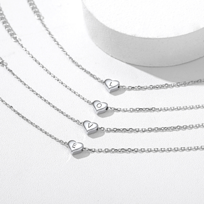 925 Sterling Silver Initial Anklets Dainty Heart Ankle Bracelet For Women  occasion