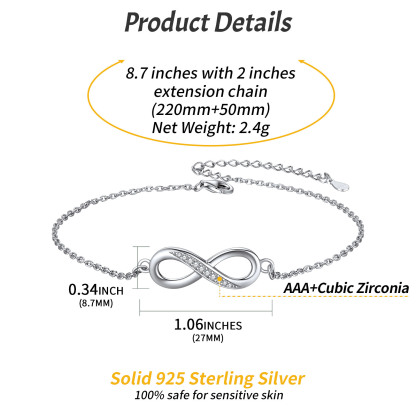 Infinity Adjustable Dainty Summer Beach Anklets for Women size