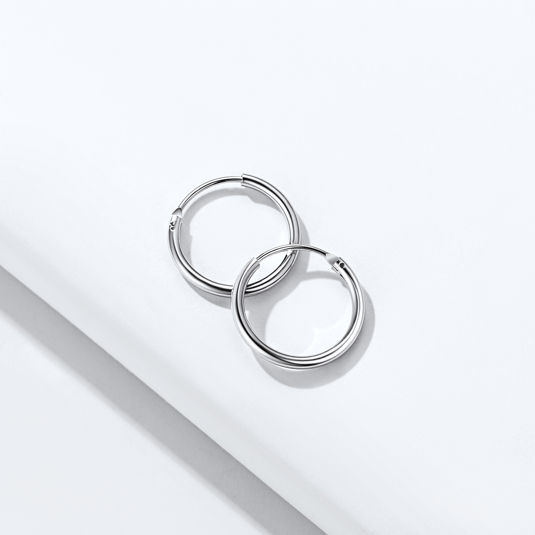 Sterling Silver Circle Huggie Round Hoops Earrings for Women silver occasion