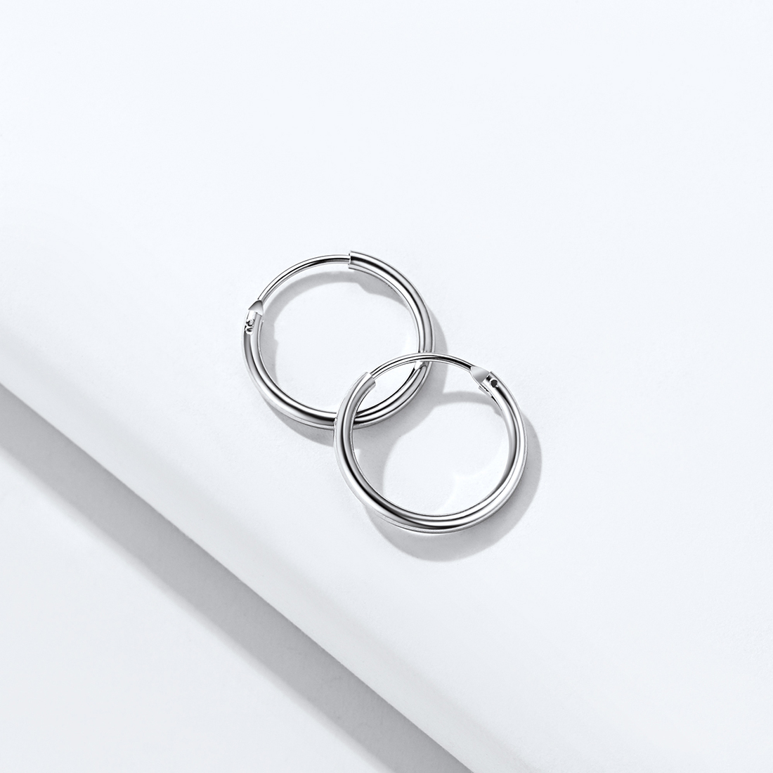 Sterling Silver Circle Huggie Round Hoops Earrings for Women silver occasion