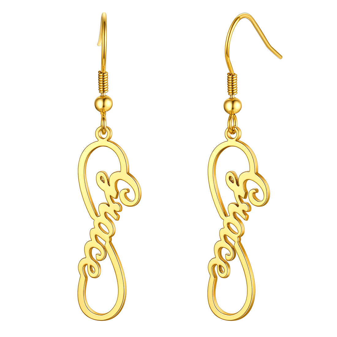 Flash Sale Custom Infinity Name Earrings for Women
