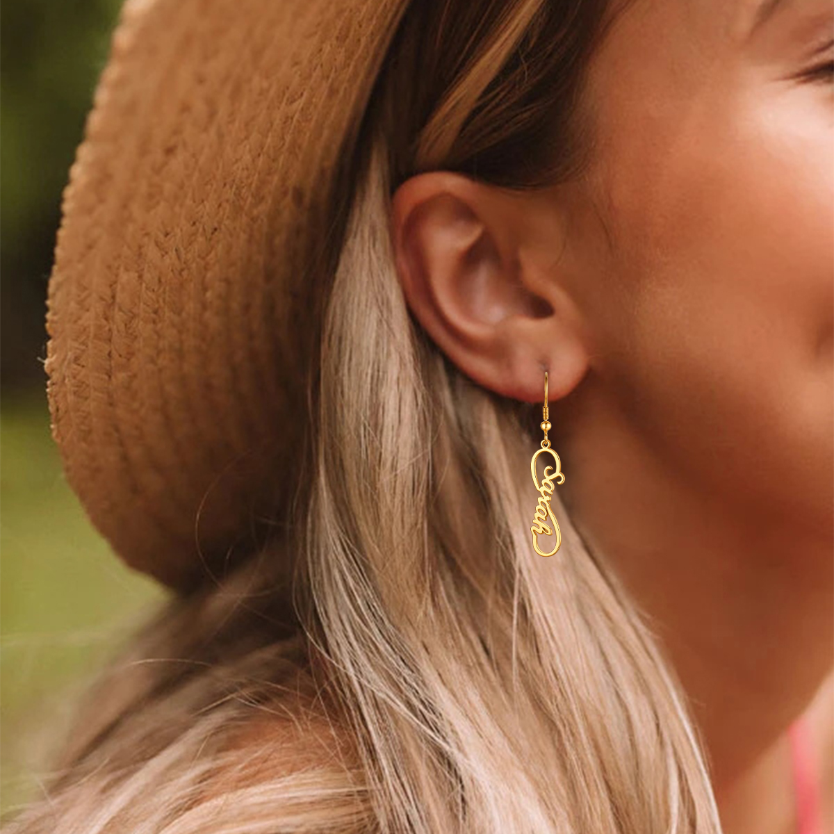 Flash Sale Custom Infinity Name Earrings for Women