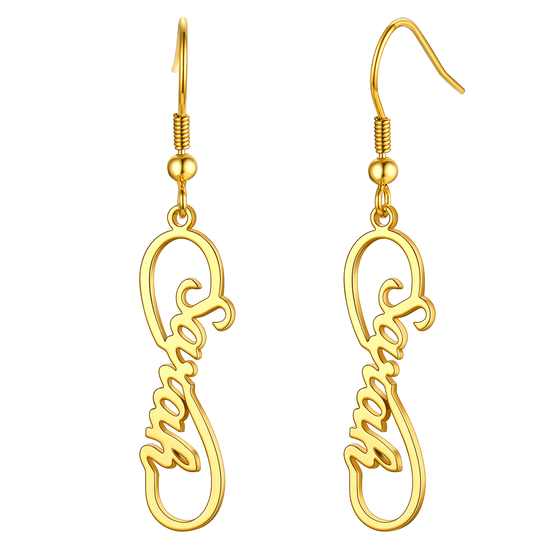 Flash Sale Custom Infinity Name Earrings for Women