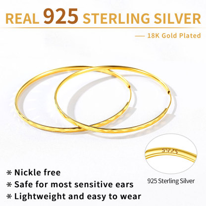  Sterling Silver Hoop Earrings