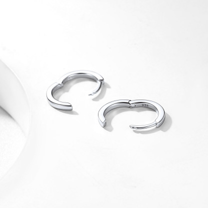 925 Sterling Silver Small Hoop Earrings Cartilage Huggie Earrings