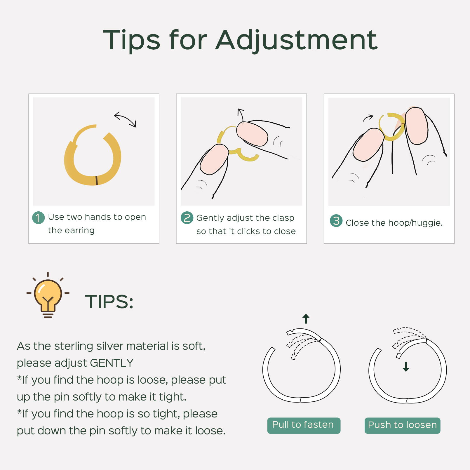 925 Sterling Silver Hoop Earrings Cartilage Huggie Earrings