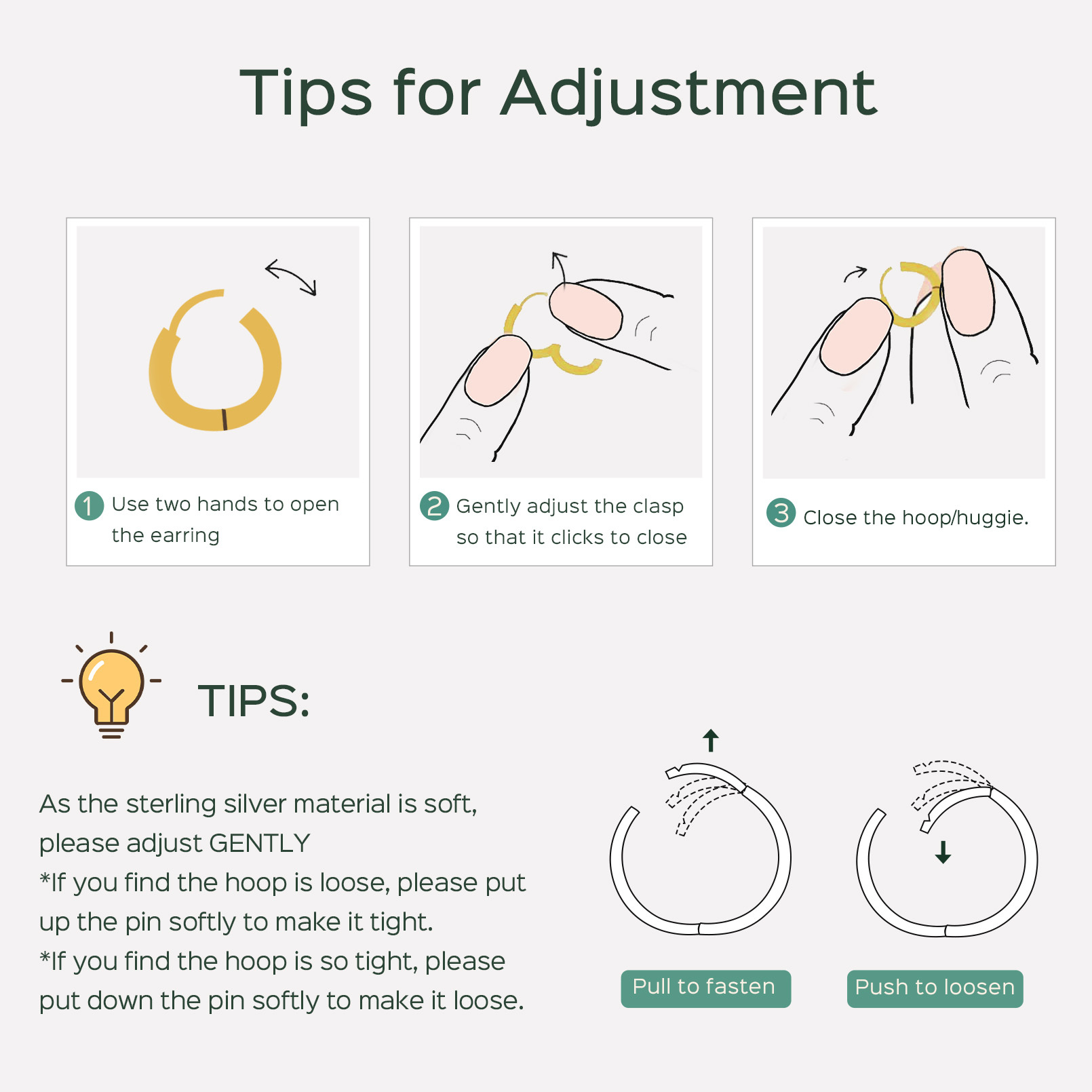 925 Sterling Silver Hoop Earrings Cartilage Huggie Earrings