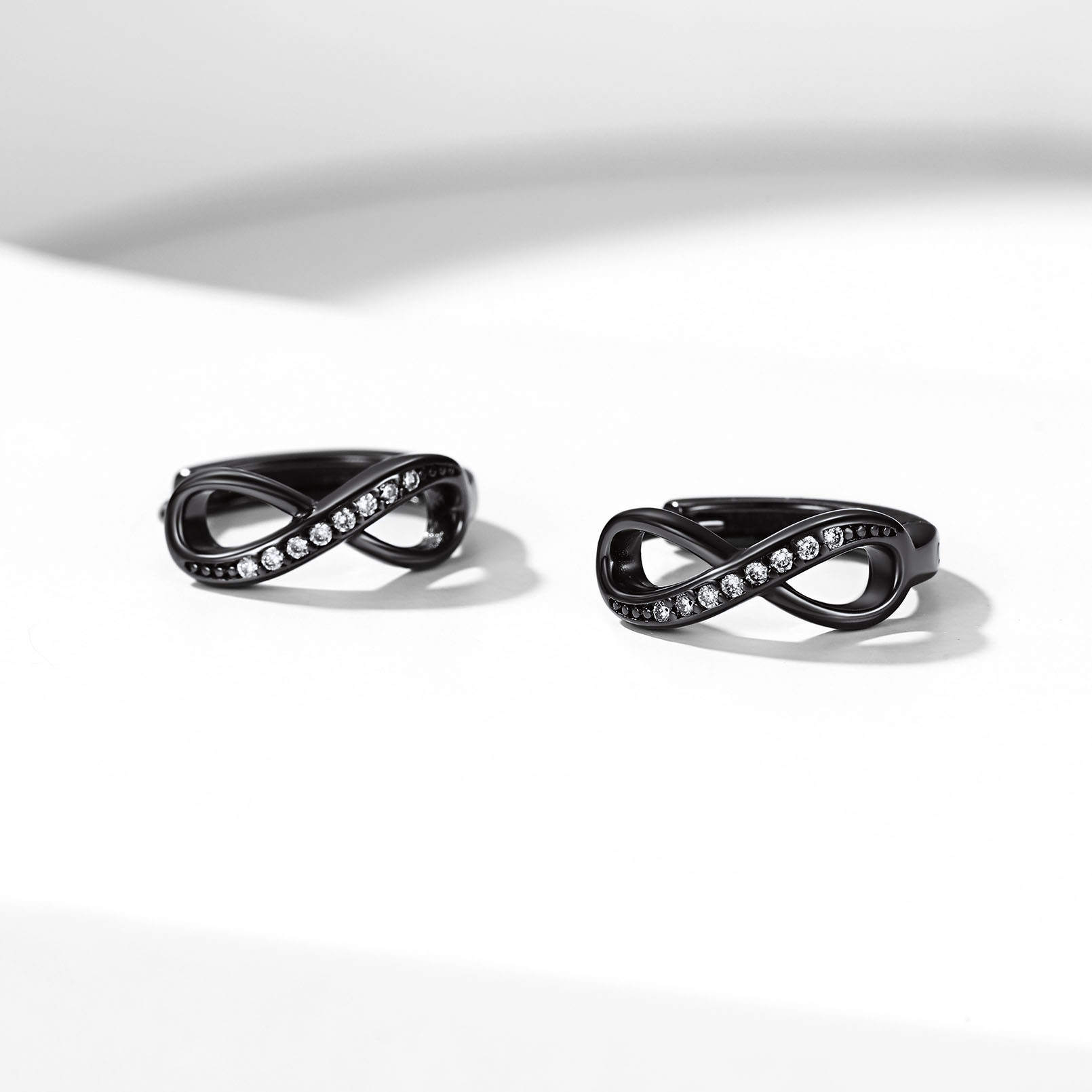 925 Sterling Silver Infinity Hoop Earrings for Women