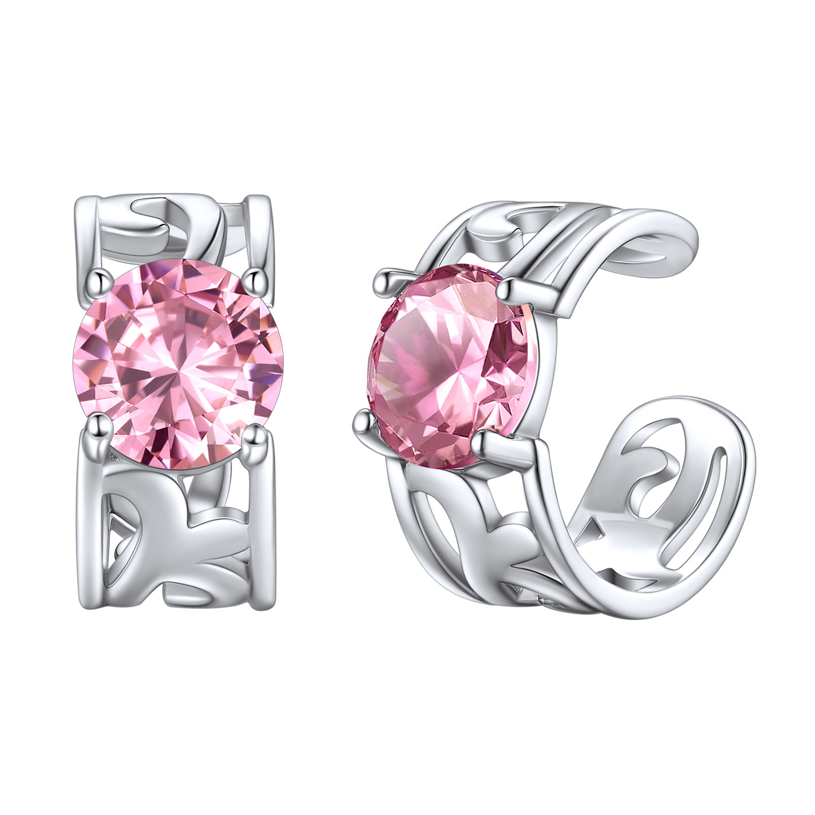 Birthstone Celtic Knot Ear Cuff Earrings Non Piercing Cartilage Cuffs Oct