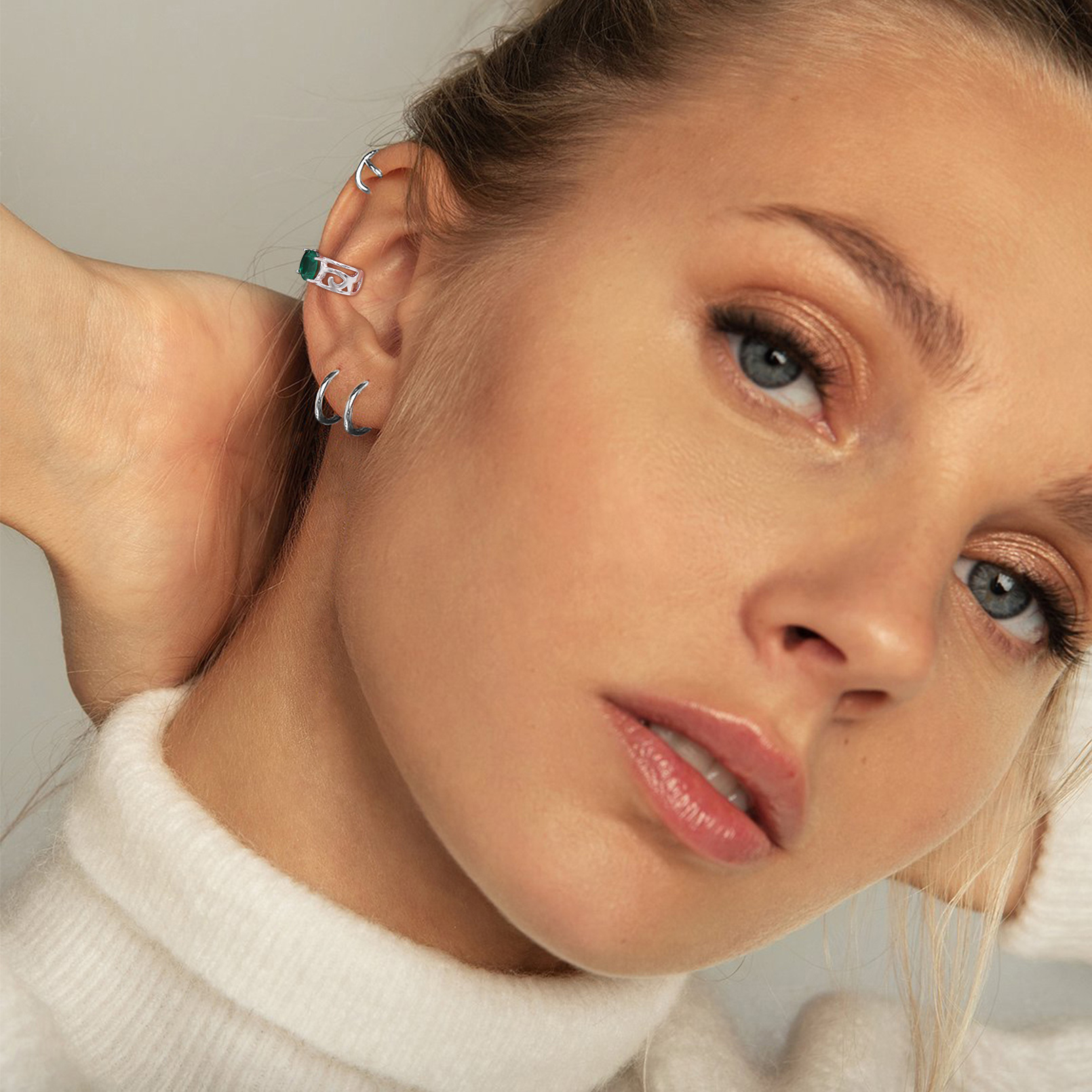 Celtic Knot Ear Cuff Earrings Non Piercing Cartilage Cuffs model