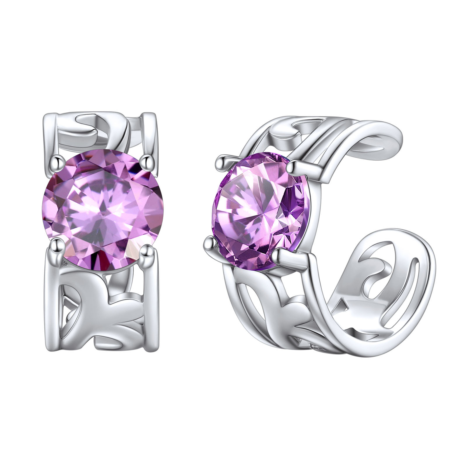 Birthstone Celtic Knot Ear Cuff Earrings Non Piercing Cartilage Cuffs Jun