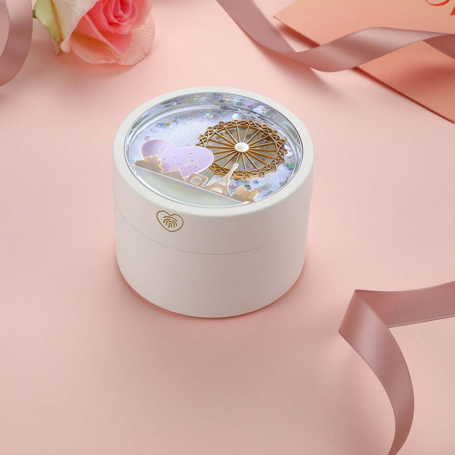 Sparkling White Ferris Wheel Jewelry Gift Box