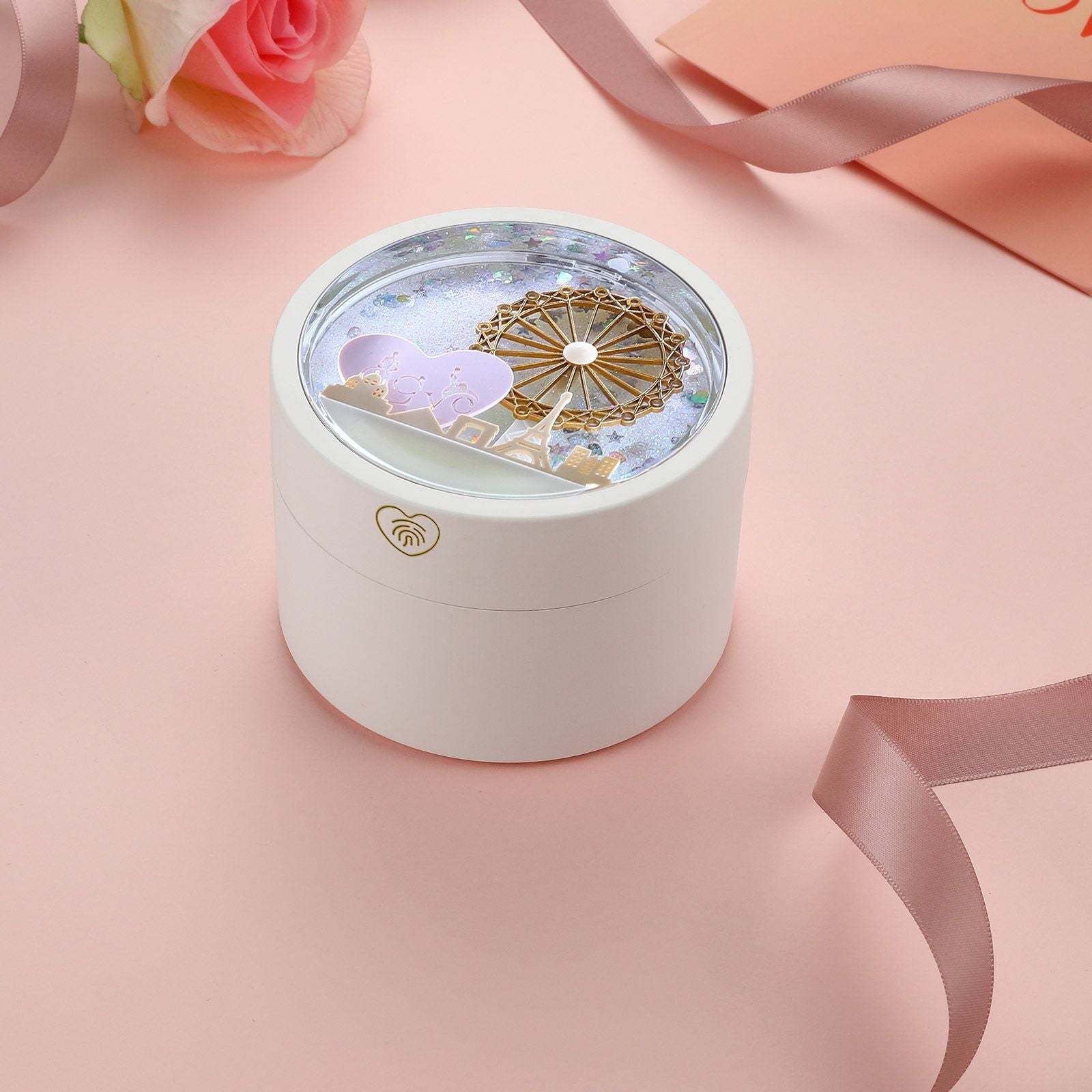 Sparkling White Ferris Wheel Jewelry Gift Box