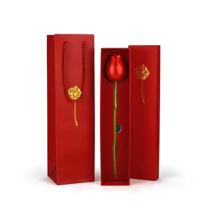 Red Rose Box Ring Case Jewelry Storage Case