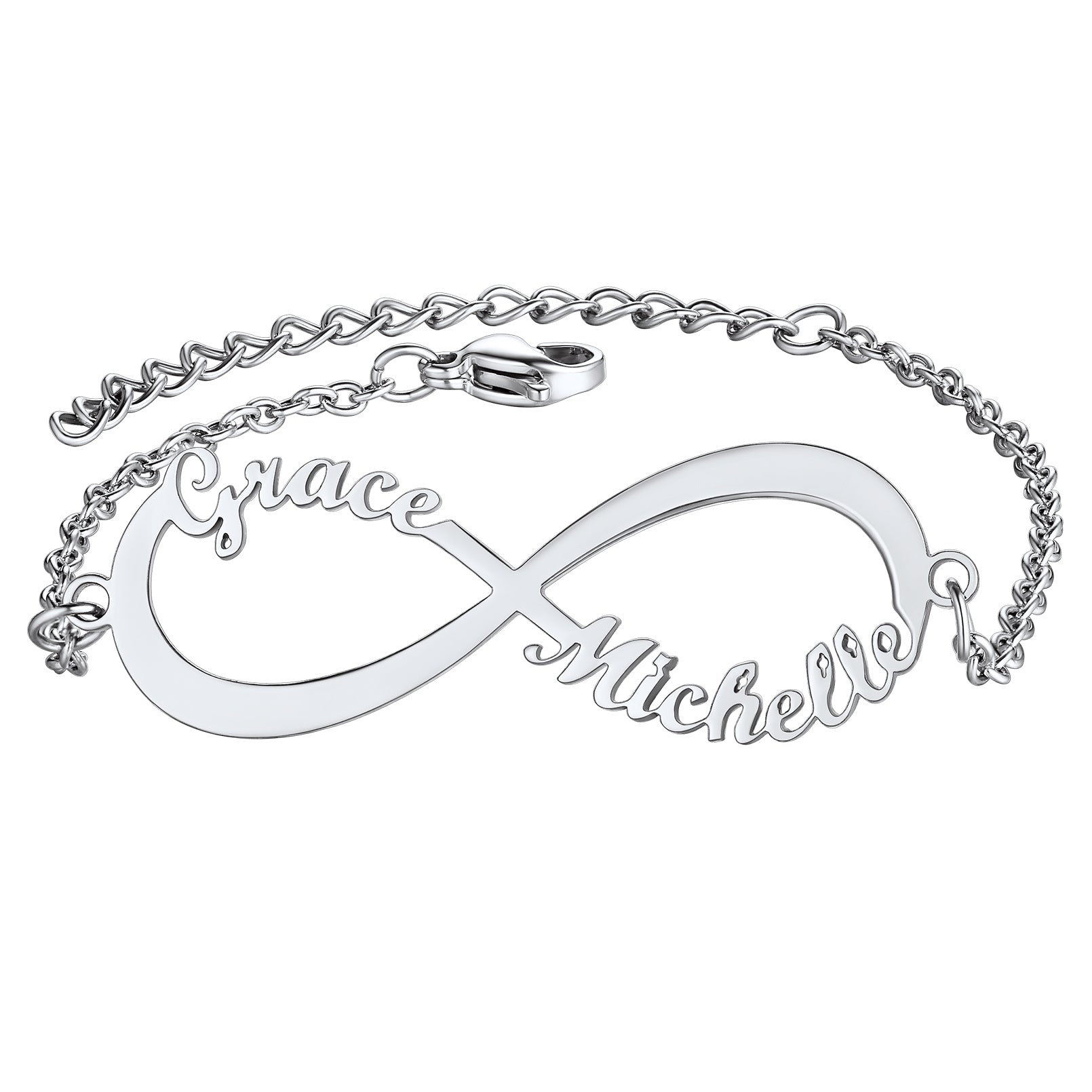 Custom4U 2  Names Anklets Steel 