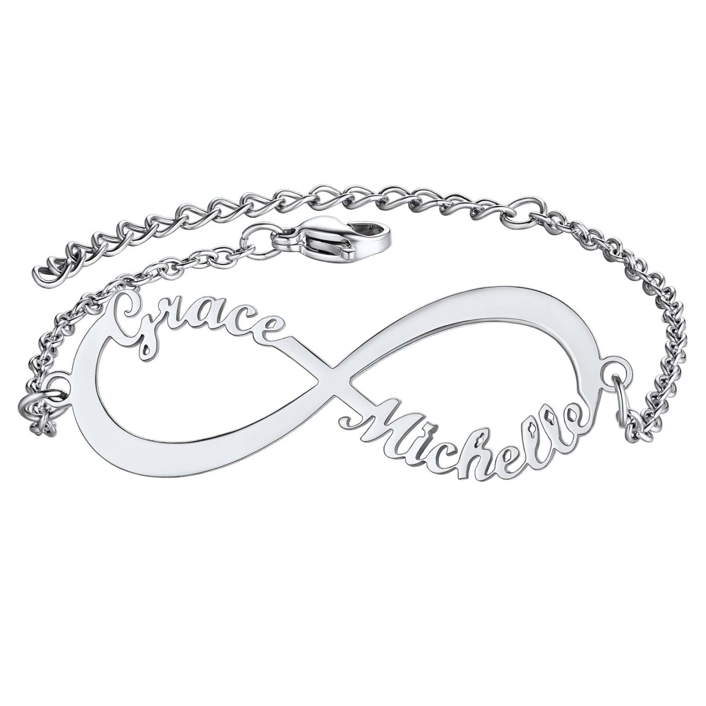 Custom4U 2  Names Anklets Steel 