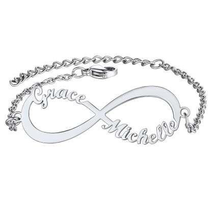 Custom4U 2  Names Anklets Steel 