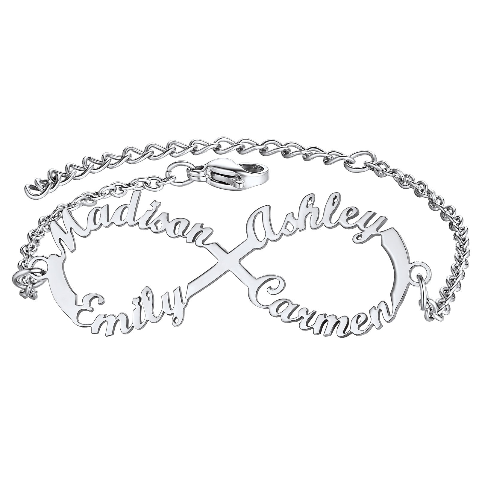 Custom4U 4 Names Infiniy Anklets steel