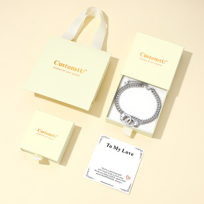 Stainless Steel Handcuff Double Layer Anklet for Women