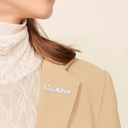 Personalized Name Brooch Pin For Women