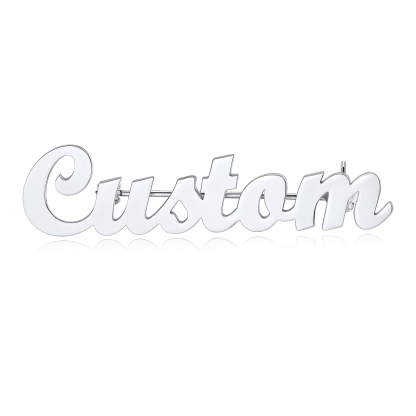 Personalized Name Plate Brooch Pin For Wedding bouquet