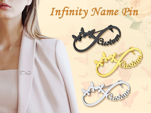  Infinity Name Pin for Women