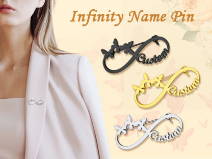  Infinity Name Pin for Women