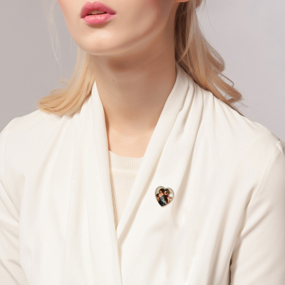 Custom Photo Brooches Wedding Charms Memorial Pins for Women model