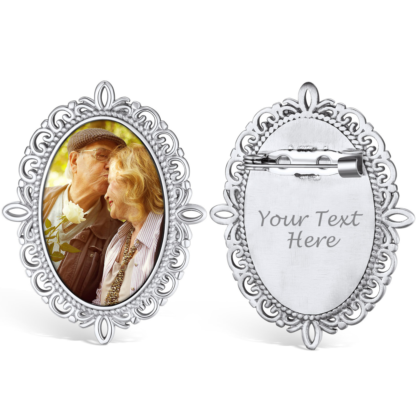 Photo Charms Brooch Pins for Women