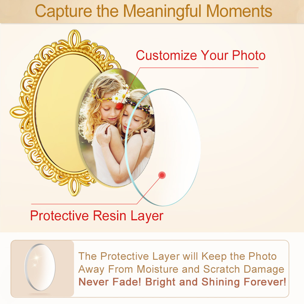 Custom Photo Charms Brooch Pins