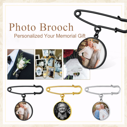 Picture Wedding Bouquet Photo Brooch Memorial Pins