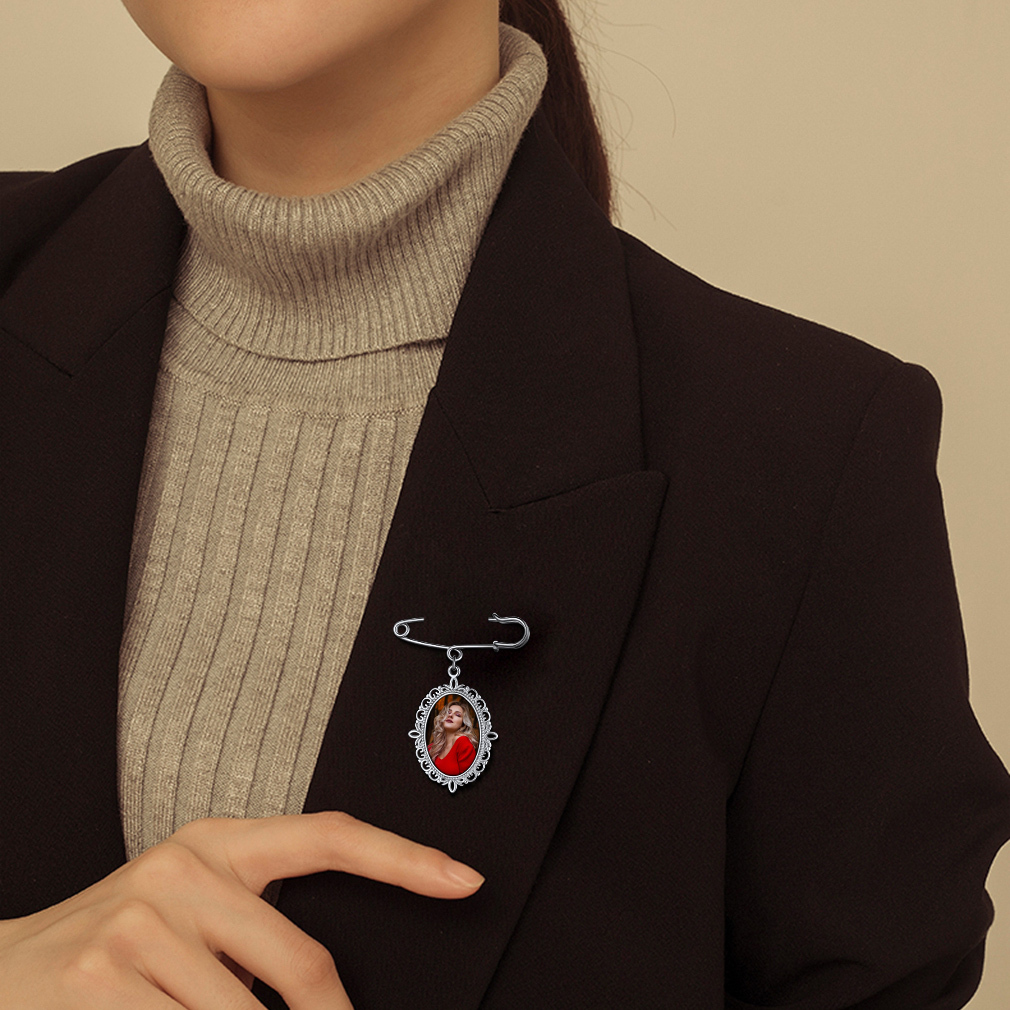 Wedding Bouquet Photo Charms Customized with 1-4 Pictures  model silver