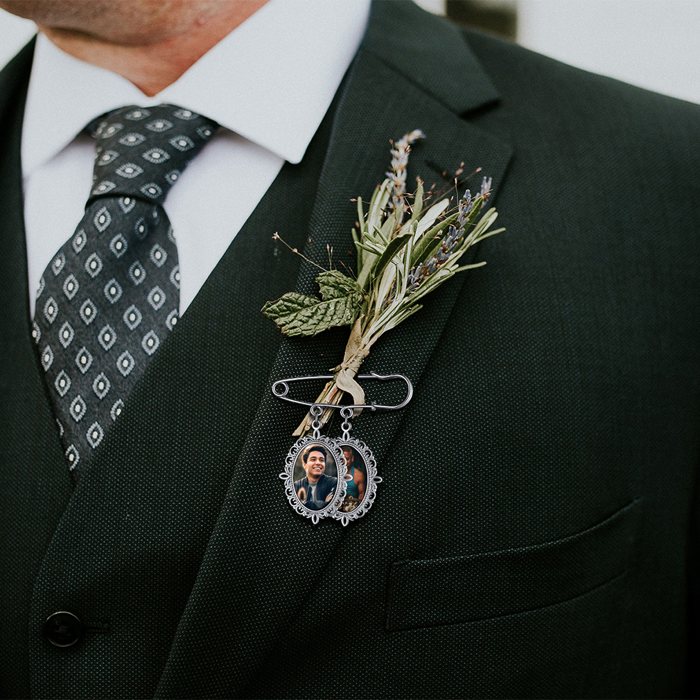 Wedding Bouquet Photo Charms Customized with 1-4 Pictures model