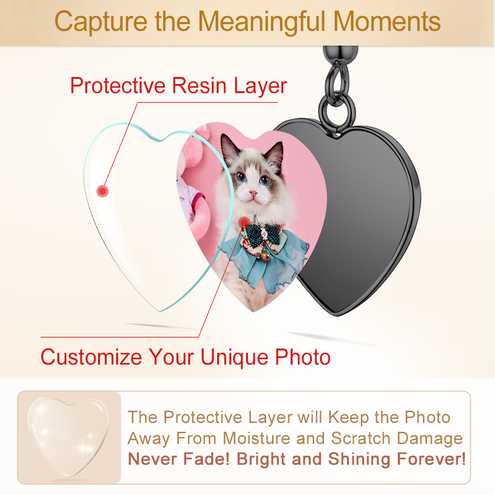 Personalized Photo Heart Dangle Earrings